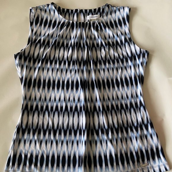 NWOT Calvin Klein Women's Multicolor Sleeveless Top Size M - Picture 2 of 7